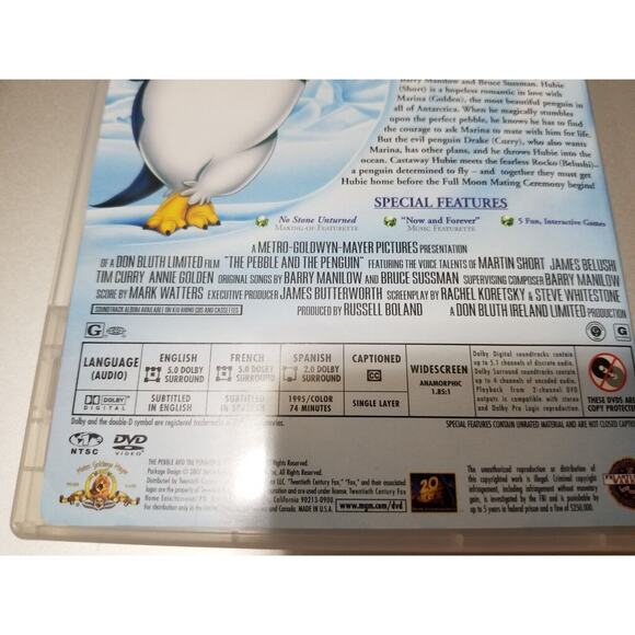 The Pebble and the Penguin (DVD, 1999, Family Entertainment) lot 124 - Picture 4 of 5